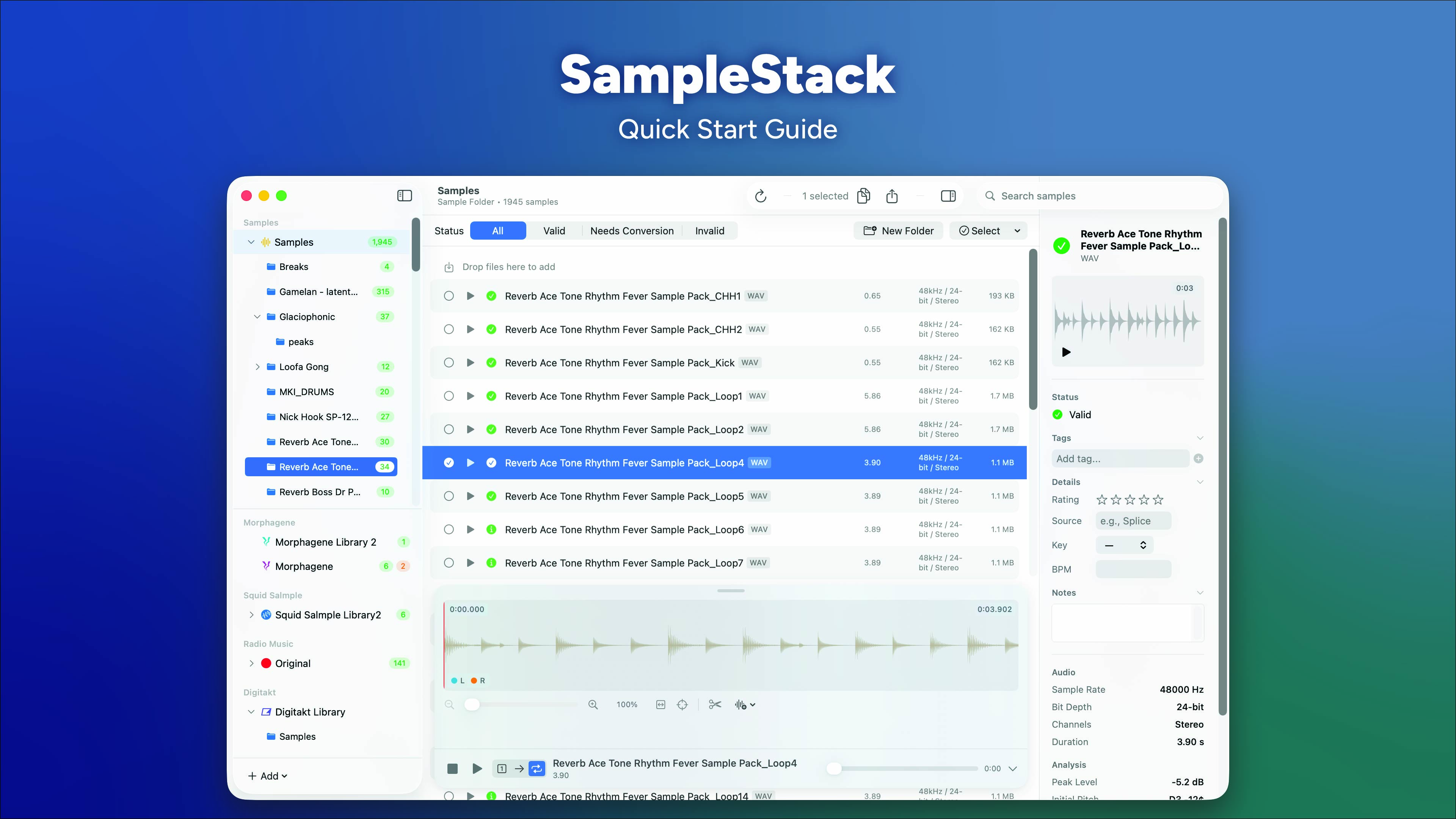 SampleStack Quick Start Guide